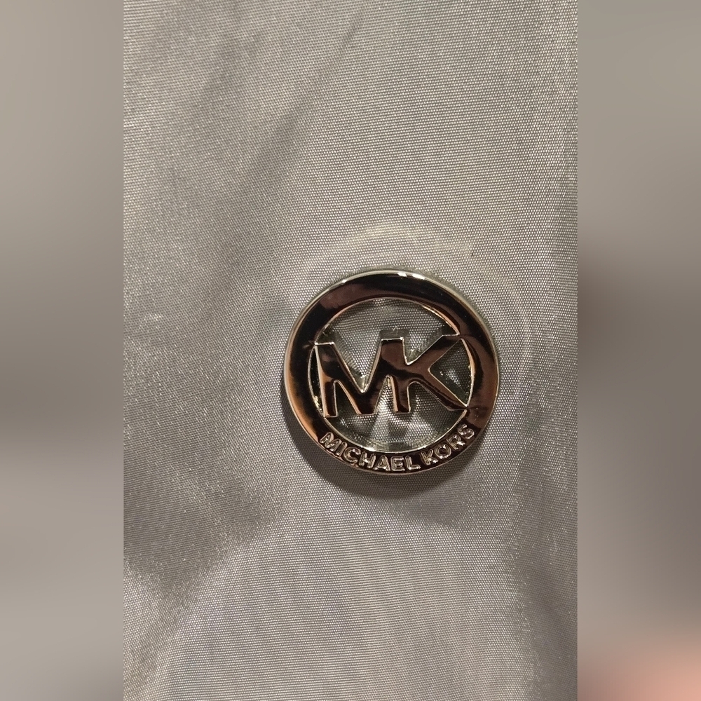 Michael Kors Women's Silver Hooded Windbreaker Jacket - Picture 5 of 11